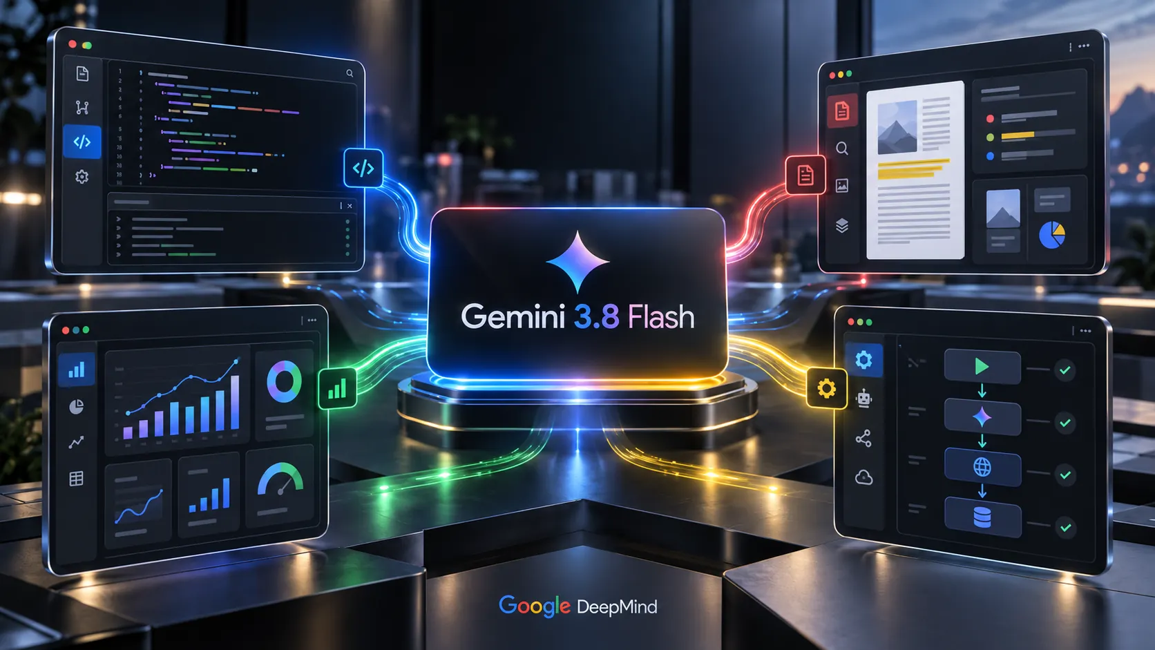 تصویر شاخص معرفی Gemini 3.8 Flash گوگل برای کدنویسی و ورک‌فلوهای هوشمند